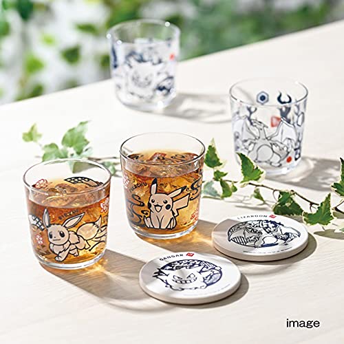 Kaneshotouki Pocket Monster Pikachu Glass Cup Tumbler 8cm Paper Cut Touch 140161