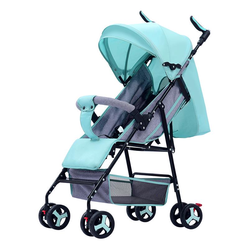 Multifunctional Lightweight Foldable Baby Stroller with High Landscape Design