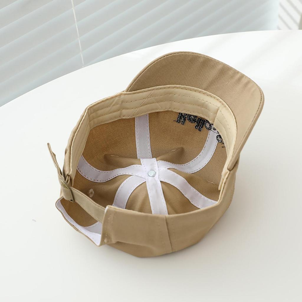 Cute Embroidery Baby Baseball Cap Short Brim Peaked Hat for Toddler Boys Girls Adjustable Sun Hats