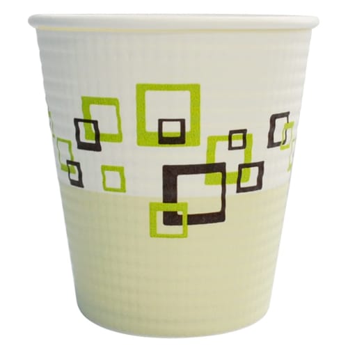 Sunnap Hallmark Square Pop Embossed Paper Cups, 250ml, 8.5oz, 3 Designs, 50-Pack, C2550EHK Assortment