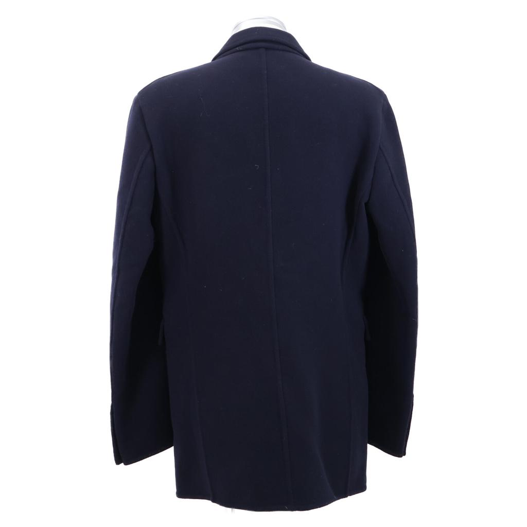 Loewe [Domestic Regular] H526330X81 Wool X Cashmere Double-Breasted Jacket Coat 48 NavyUsed