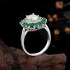925 sterling silver earrings Colorful natural Opal green agate gems Luxury fine jewelry for women's Anniversary party gift