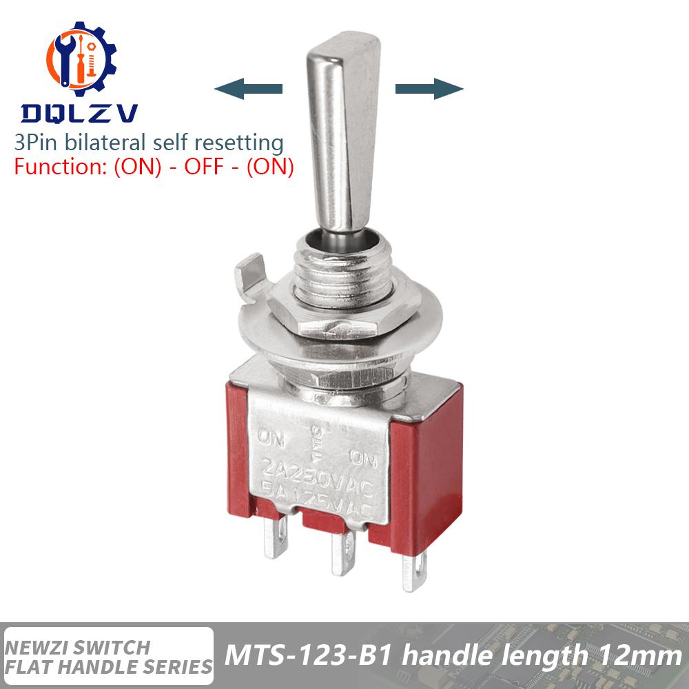 SH T80-T Series Flat Handle 6.35mm Panel Mount Mini Toggle Switch For RC Model Remote Controlller