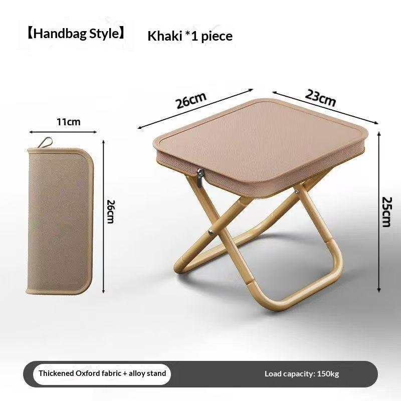 1PC Outdoor Foldable Crossbody Stool Compact Portable and Foldable Traveling Small Folding Stool for FishingRail and Queuing