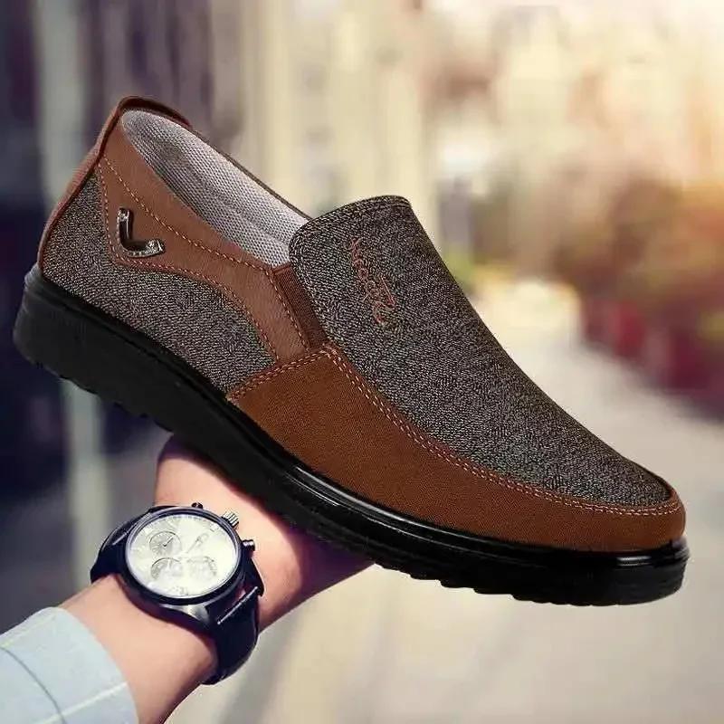 Fashion Men Loafers Light Comfort Walking Flats Fashion Casual Shoe Breathable Canvas Shoes for Men Sneakers Big Size50 Zapatilla Hombre