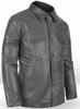 New Handmade Soft Casual Lambskin Classic Men Formal Shirt Gray Leather Stylish