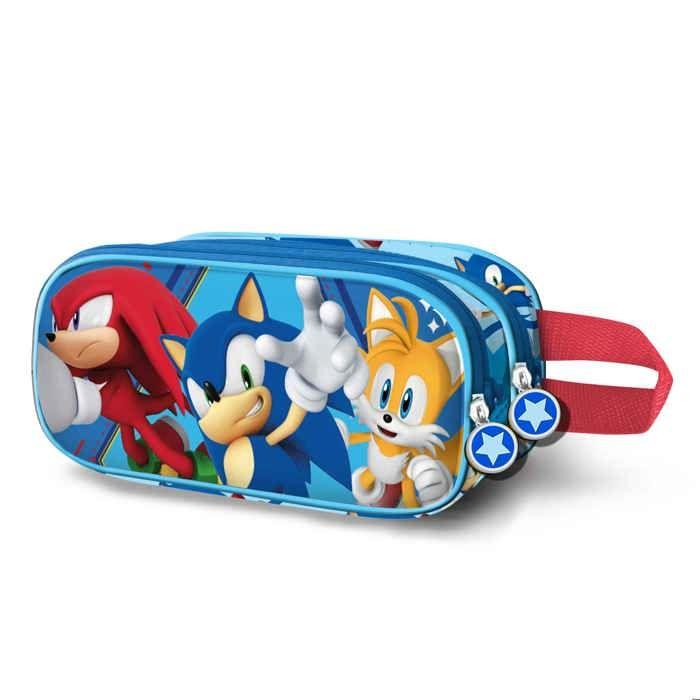 Trousse Double 3D - KARACTERMANIA - Sonic Heroes - Bleu - Taille Unique - Enfant
