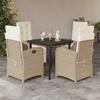 Vidaxl 5-Cz. Set di Mobili da Giardino con Cuscini, Beige, Polyrattan