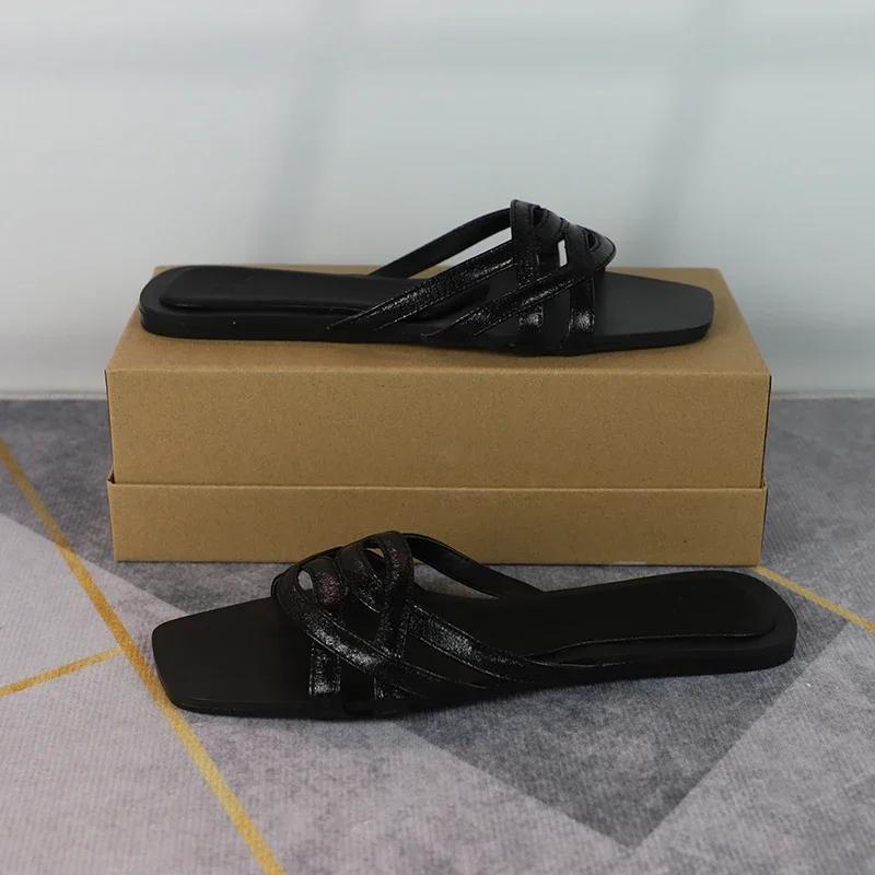 

Fashion 2025 New Women s Flat Slippers Fashion Breathable Hollow Cross Design Outdoor Slides Casual Sandals for Women Large Size 40 41 37