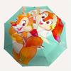 Christmas Reindeer & Santa Claus Chip & Dale Automatic Opening and Closing Umbrella - Lightweight 3-Fold Design, Suitable for Fans, Travel,