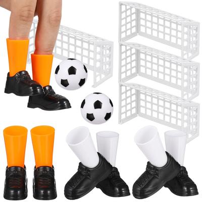 NOLITOY Mini Finger Soccer Game Set for Table 4 2 Soccer and 4 Pairs of Mini Finger Soccer Toy Kids, Soccer, Goals, Balls, Shoes,