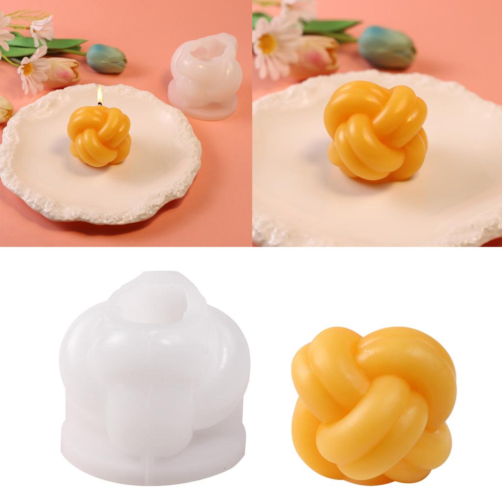 Yarn Ball Shaped Candle Mold Yarn Ball Silicone Mold for DIY Candle Soap Plaster Ornament Resin Casting Silicone Molds