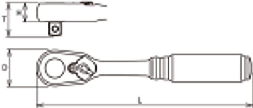 Yamashita Kogyo Kenkyusho Ratchet Handle Ko-ken Z-EAL 3/8 2725Z-3/8