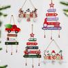 Xmas Tree Hanging Decoration, Wood Crafted, Christmas Ornaments, Fun Party Scene Props, Festive Gift