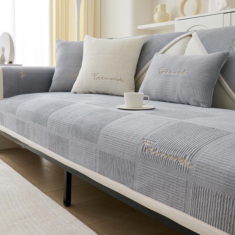 

Winter Plush Sofa Cushion Simple Modern Non-Slip Cover Cloth Nordic Ins Wind Thickened Warm Sofa Cover Backrest 70*70cm