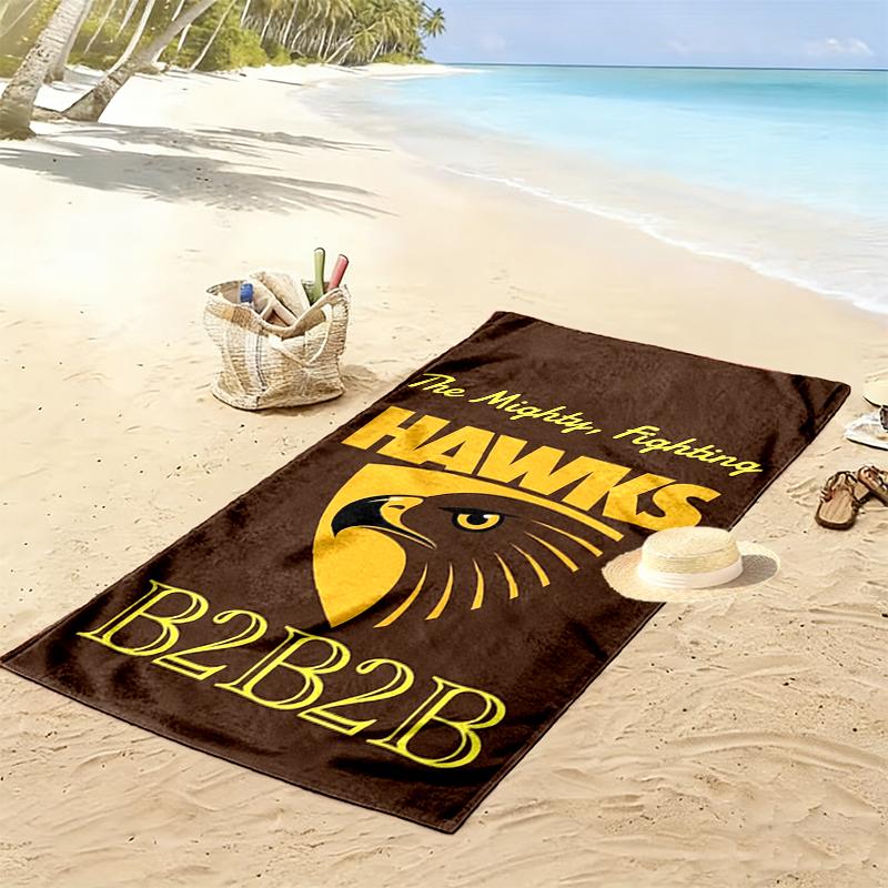 Hawthorn Football Club Druck Strandtuch Groß Weich Schnelltrocknend Handtuch Für Strand Camping Schwimmen
