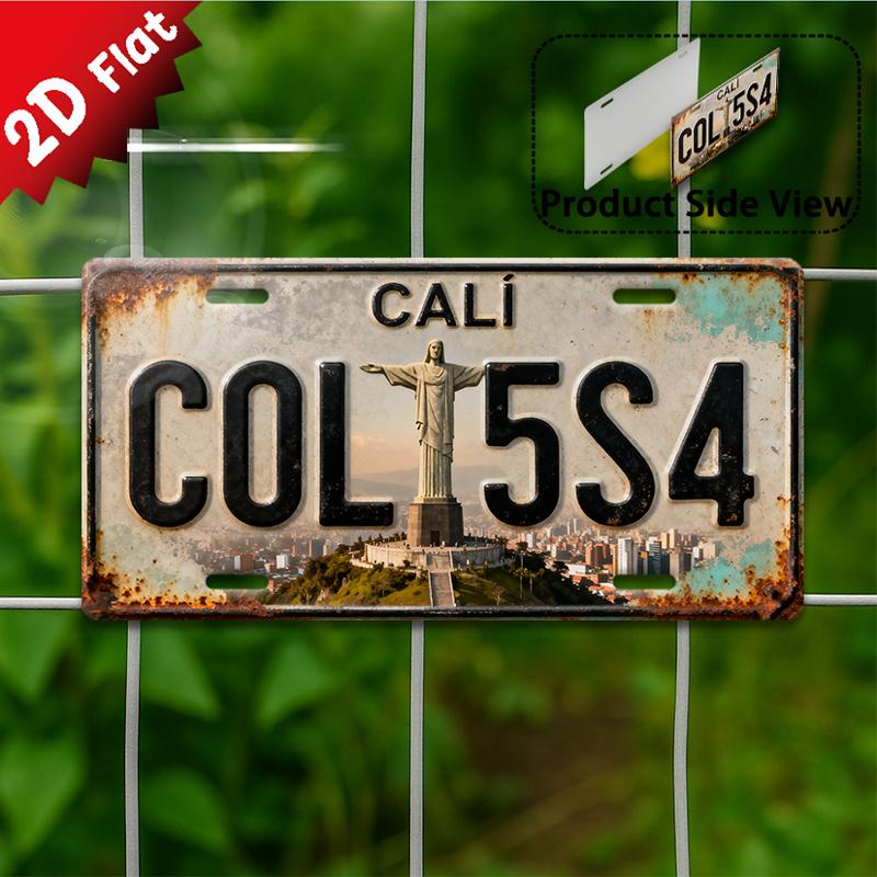 D Flatpc Vintage Metal SignDecorationg OnlyDecorative Sign (  )COL S Metal Signwith Cali Landmarks Design