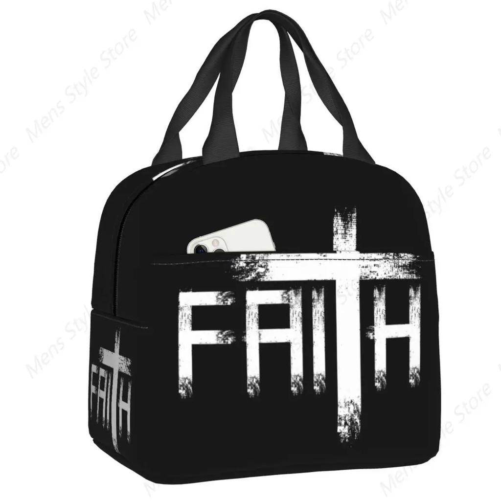Jesus Biblical Insulated Lunch Bag for Women Religious Christian Resuable Cooler Thermal Food Lunch Box School Work Picnic Bags