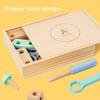 Kreative Nuss-Montagewerkzeugkasten regt die Intelligenz von Kindern an zum Montieren und Benutzen der Fantasie zum Bau einer Holzkiste mit DIY