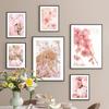 Rosa Kirschblüte Pfingstrose Orchidee Blume Nordic Poster Wand Kunst Leinwand Malerei Und Drucke Wand Bilder Für Schlafzimmer Wohnkultur