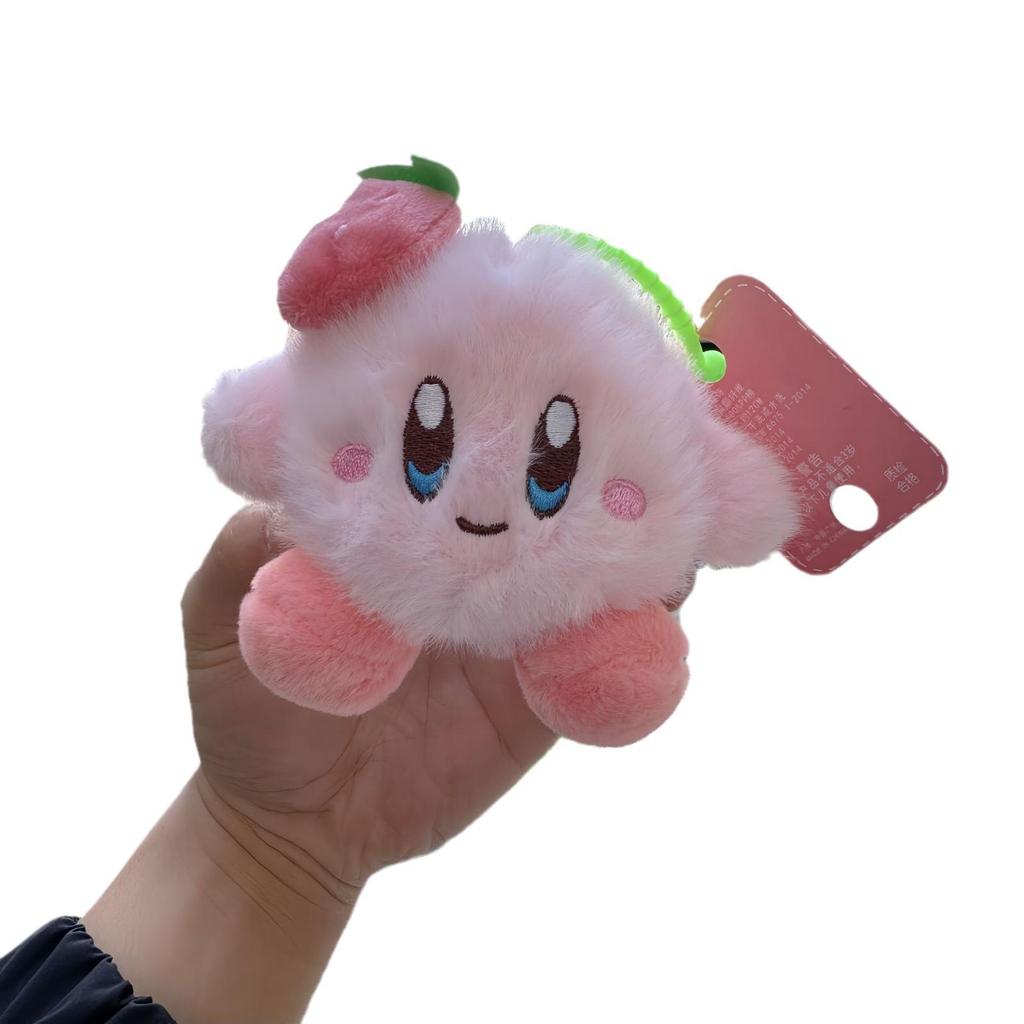 Strawberry Bow Kirby Star Plush Keychain Pendant Doll