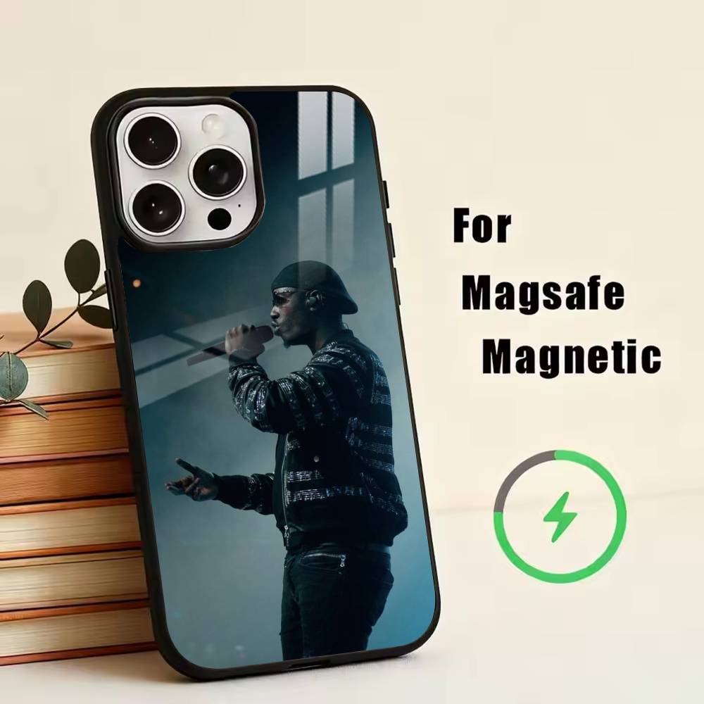 Singer-Diamant Noir Phone Case For iPhone17,16,15,14,13,12,11 Plus,Pro Magnetic For Magsafe Wireless Charging