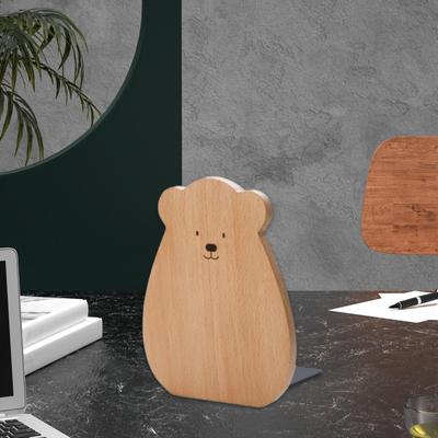 Suporte para livros para prateleiras Suporte para livros de madeira moderno durável resistente pesado livros decorativos de madeira