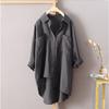Casual Wind Solid Colour Shirt Spring and Autumn Women's Cardigan Double Pocket Long Sleeve Temperament Tops Women's Shirt