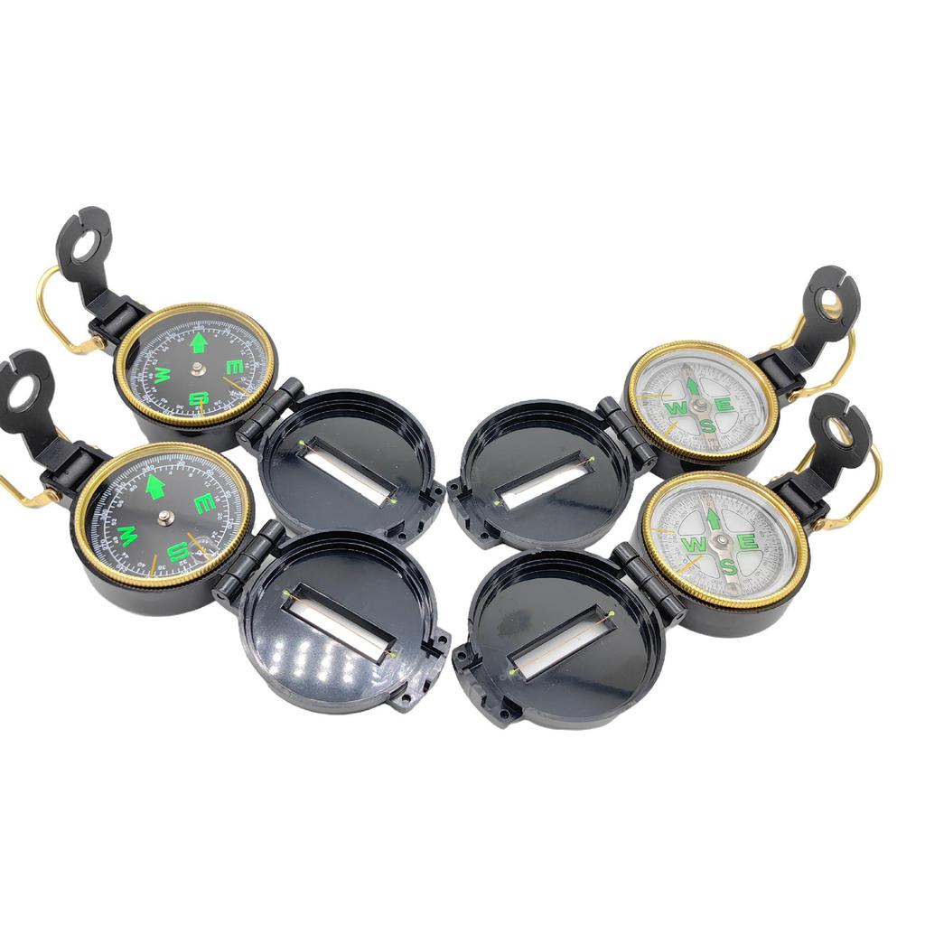 Multifunctional Waterproof Hiking Compass with Luminous Flip-Cover