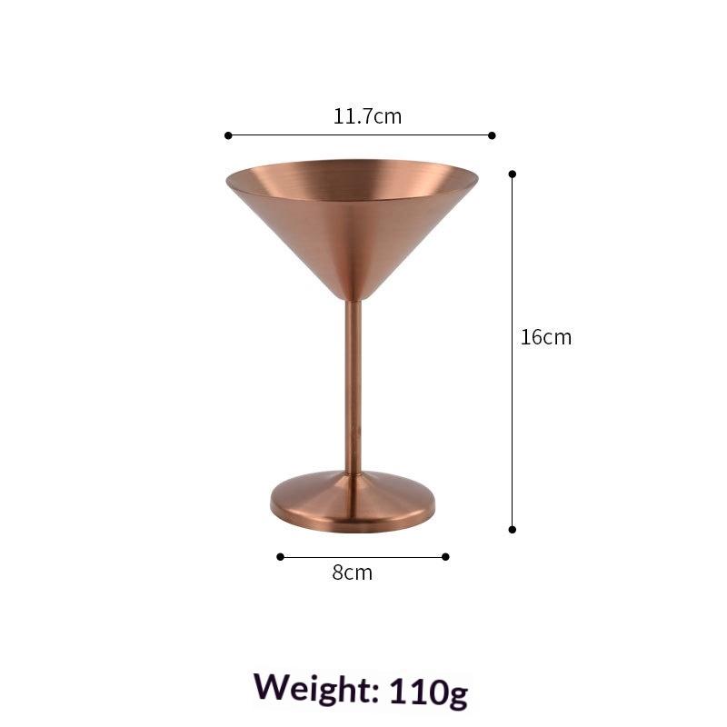Edelstahl Martini-Gläser Cocktailglas Eis Dessertkelch Getränk Champagner Metall Weinkelch Restaurant Bar Geschirr