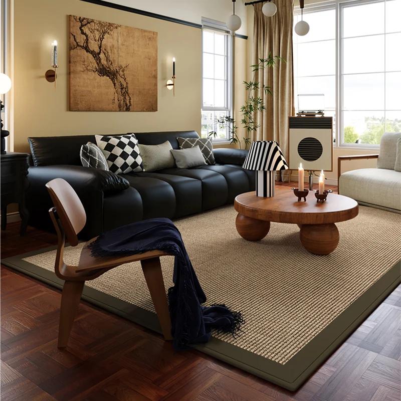 Tapete americano vintage de área grande sala de estar quarto tapete de luxo avançado à prova d'água antiderrapante tapete imitação de caxemira