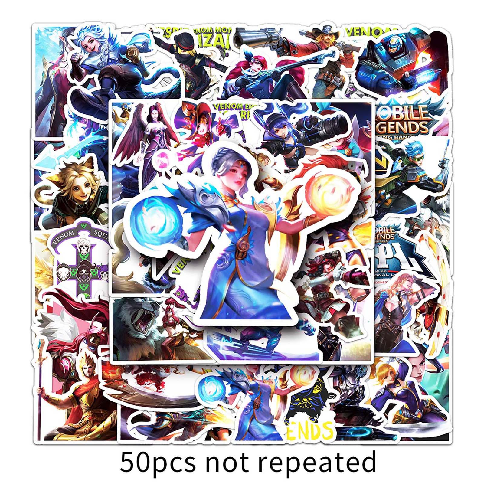 50pcs Endless Confrontation Themed Waterproof Stickers for Suitcases, Laptops, Cars, Refrigerators