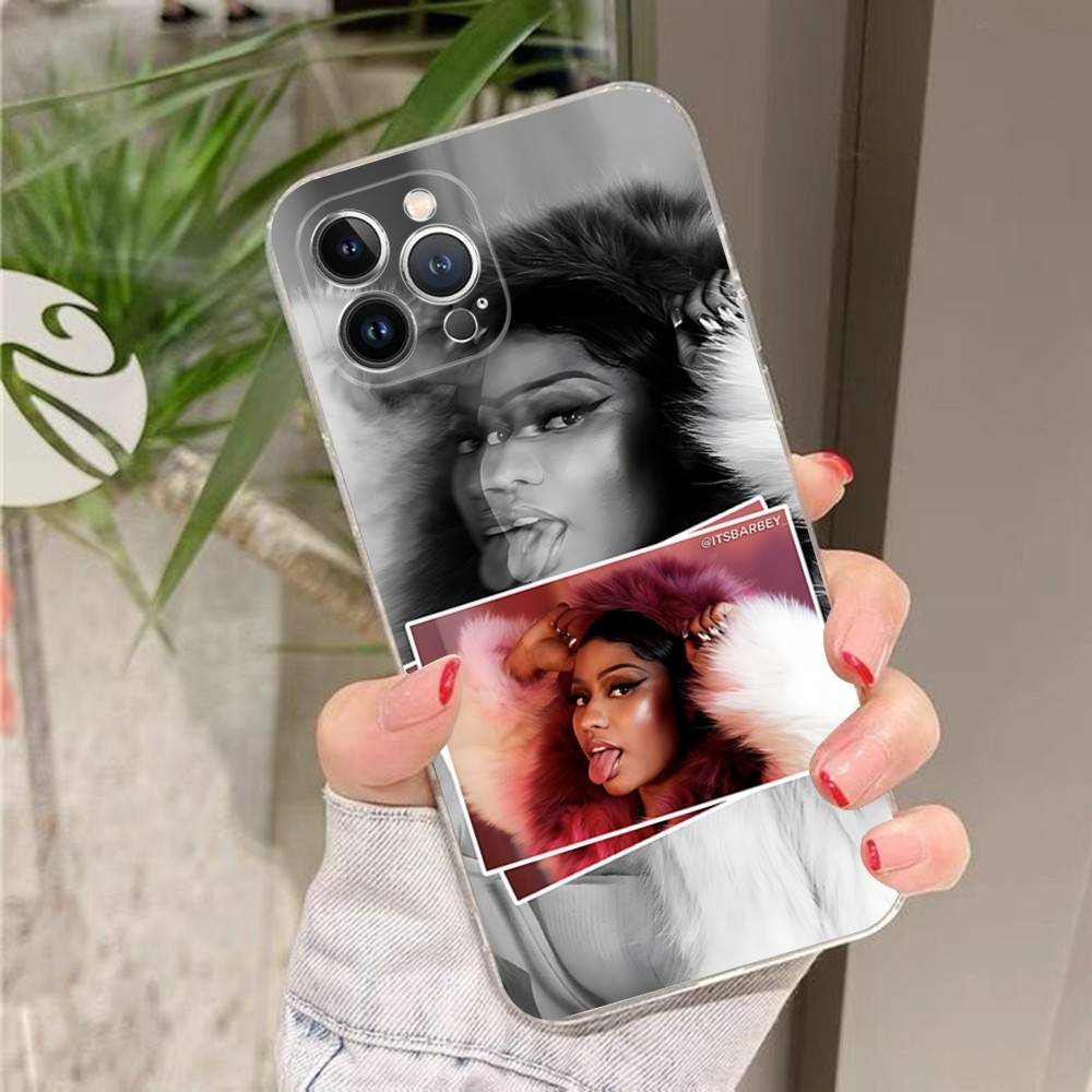 N-Nicki Singer Minaj Transparent Case For IPhone 11 12 13 14 15 16 17 Air Pro Max Plus Mini Shockproof Cover
