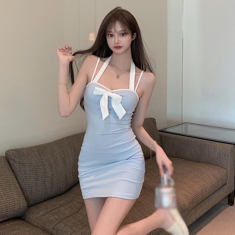 

Женские платья халтер с бантом, облегающие, без спинки, без рукавов One Size