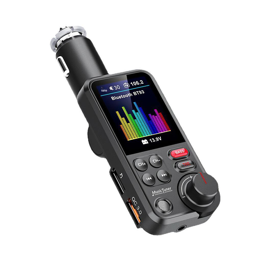 BT93 Bluetooth FM Transmitter: Car MP3 Player with USB, Lossless HiFi, High/Low Tone Equalizer