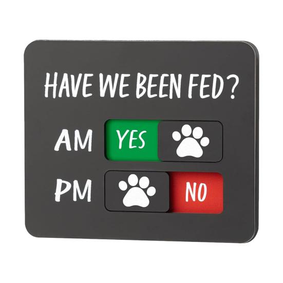 Semn Memento Hranire Animale de Companie cu Magnet Diagramă Hranire Câine Pisică cu Tracker AM/PM Am Hrănit Da Nu Panou Glisant Zilnic Hrană Animale de Companie Magnet Frigider