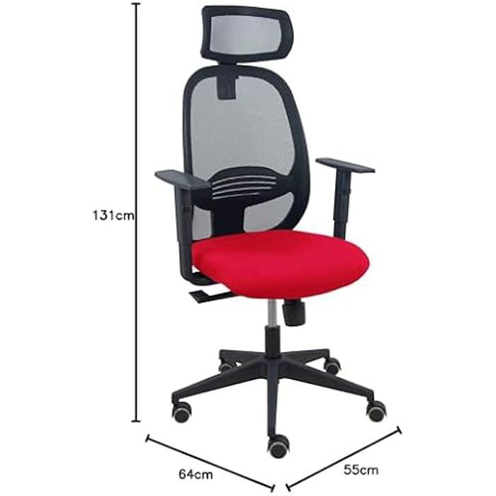 Chaise De Bureau - PIQUERAS Y CRESPO - Modèle Bali - Ergonomique - Réglable En Hauteur - Rouge
