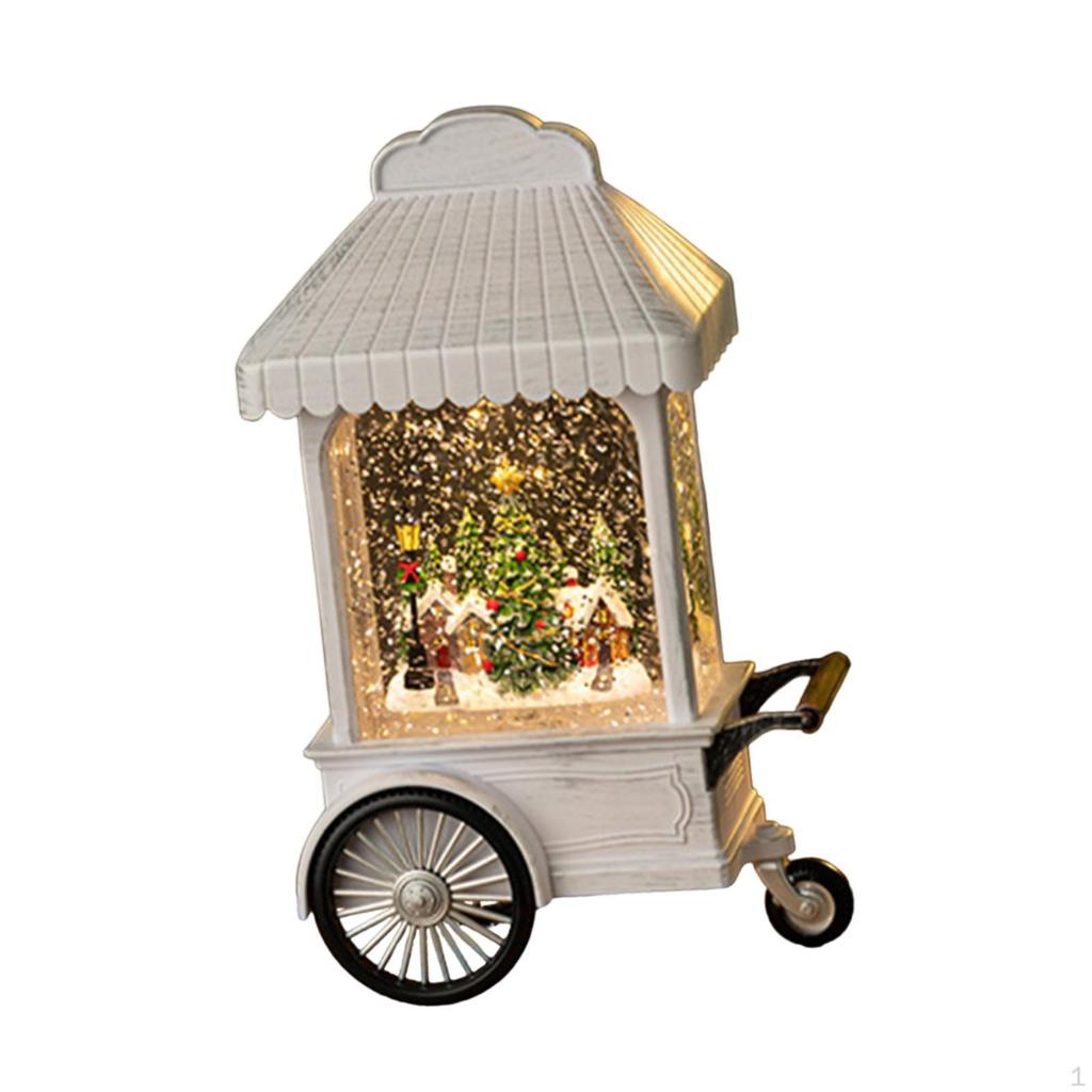 Weihnachten Schneekugel Dekoration Laterne Dekorative Glitter mit Musik Licht up für