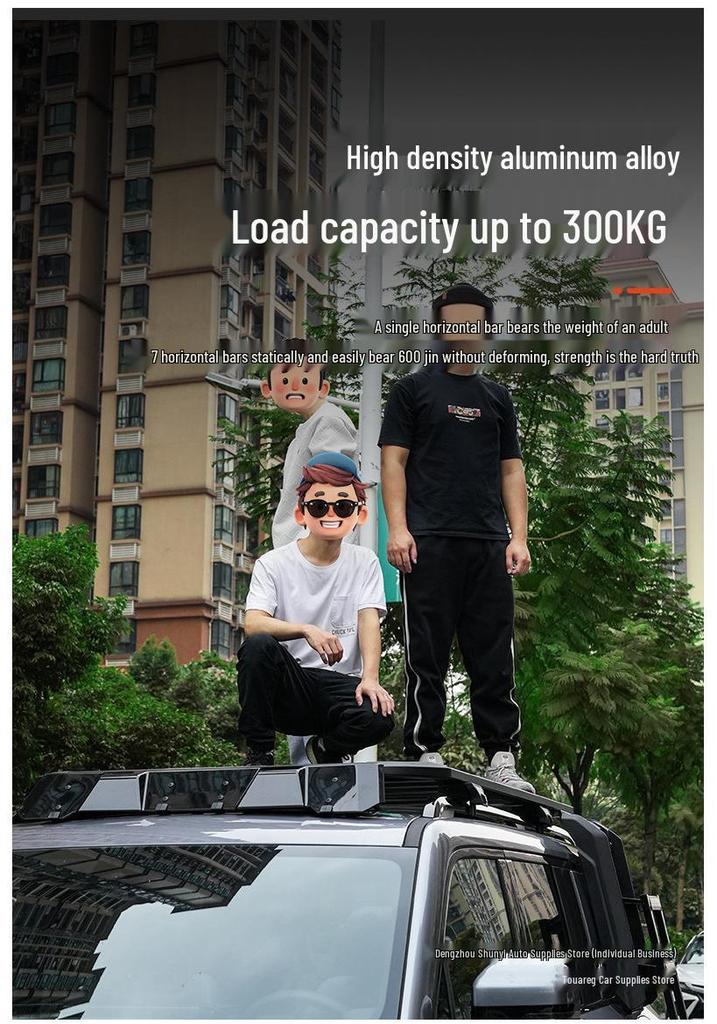 Touareg-Compatible Fangcheng Bao 5 Roof Rack: Expandable Folding Ladder & Small Backpack Platform