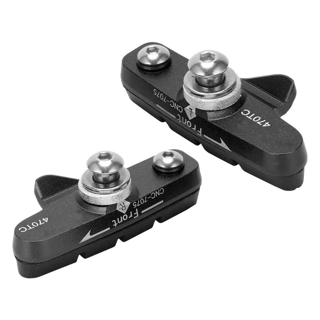 1 Paar Rennrad Bremsbeläge Faltfahrrad Bremsklötze Schuhe FahrradzubehörSchwarz