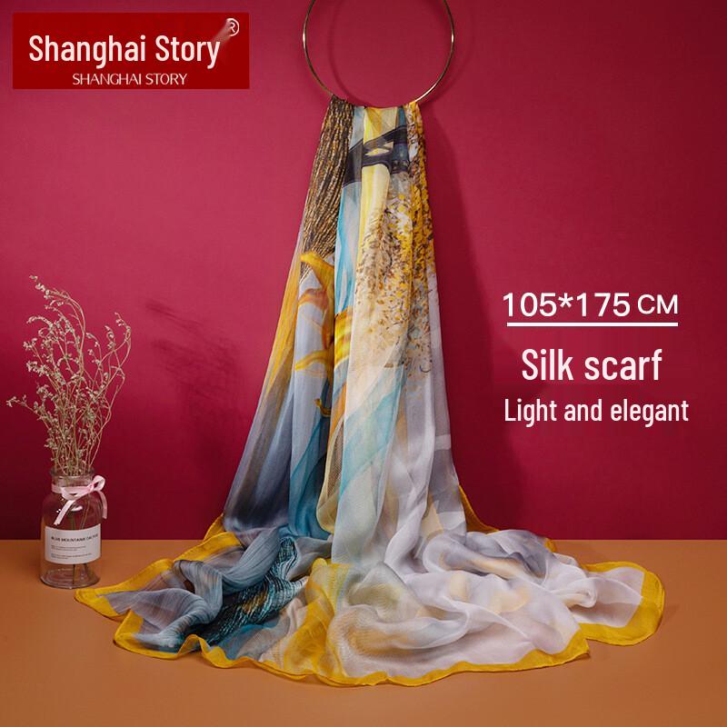 Shanghai Story 100% Mulberry Silk Scarf & Shawl