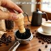 High-density Bristle Portafilter Brush Coffee Machine Basket Cleaning Brush, Soft with Hard Grinder Wood Handle Corner Espresso Tool Handheld