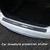 4Pcs Carbon Fiber Car Door Sill Protector Stickers for3 6 CX-5 CX-50 Door Entry Guard Anti-Scratch Decals
