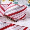 Ribbon Wire Crimping Ribbon Wire Linen Ribbon Decoration Colorful Snowflake Plaid Christmas Material DIY Handmade 10/25Yards