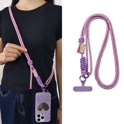 Mobile Phone Lanyard Adjustable Long Crossbody Lanyard Neck Cell Loss Band Phone Rope Anti Shou T0Z1