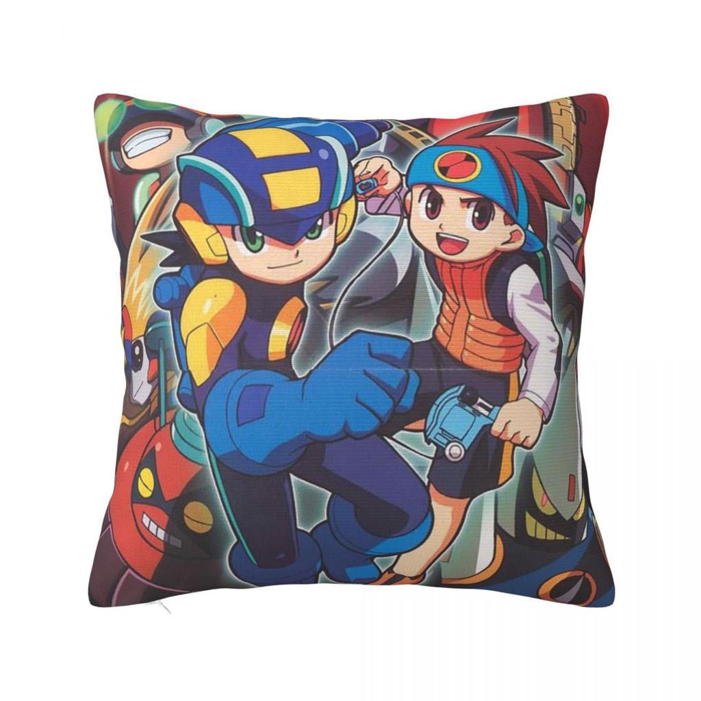 Megaman Video Game Mega Man  Square Pillowcase Cushion Cover Pillow Case Throw Pillow Cover for Home Bedroom Car