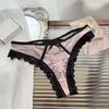 Thong Lace Flower Transparent Briefs Patchwork Mesh Floral Bowknot Panties Breathable   Girl