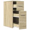 Narrow Bathroom Cabinet with Casters Sonoma Oak Wood Based Material