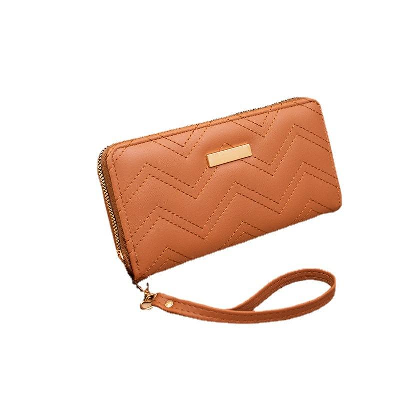 Long Three Fold New Women's Wallet Wavy Iron Piece Long Wallet