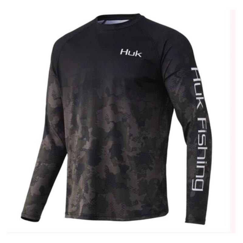 HUK Fischbekleidung Neues UPF+50 Eisgarn Leicht Atmungsaktiv Schnelltrocknend Langarm-T-Shirt